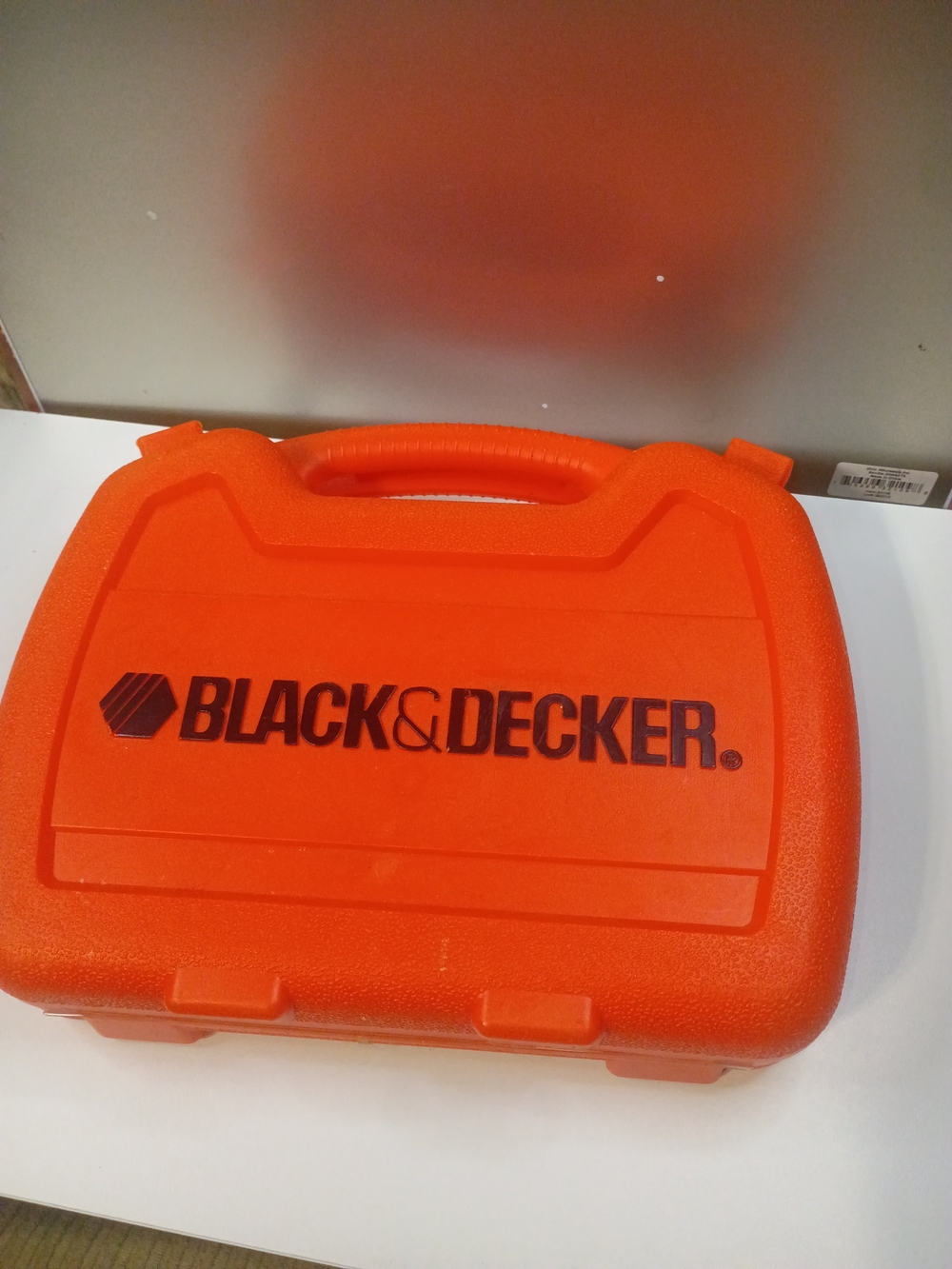 Black & Decker Orange Hard Plastic Tool Case Screw Bits And Drill Bits